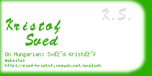 kristof sved business card